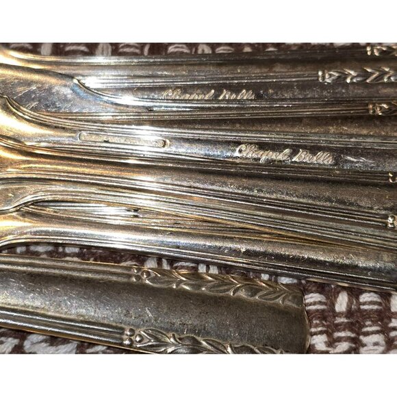 Alvin Chapel Bells Sterling Silver Flatware Set 1939 Service For 10 Plus HS107 - Picture 15 of 16